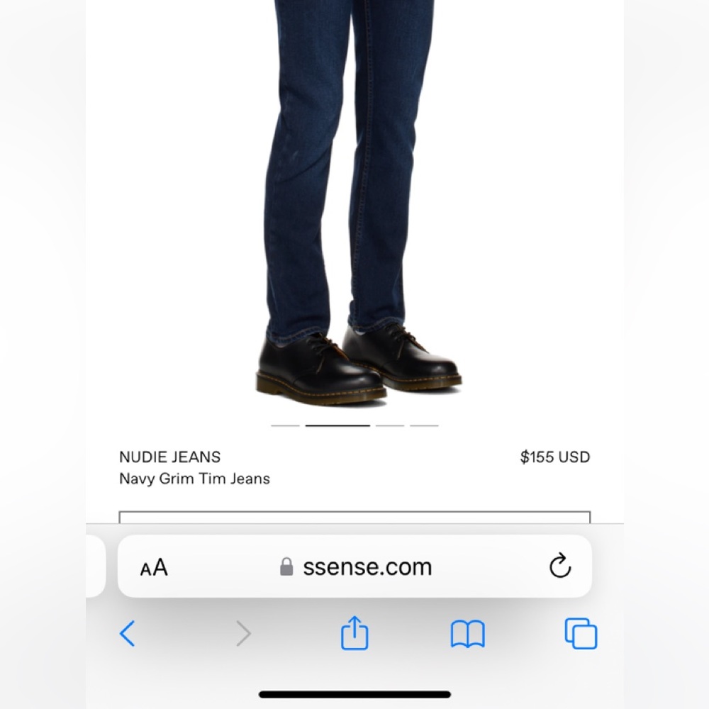NUDIE JEANS GRIM TRIM ORIGINAL DRY NAVY in size 29 x34.